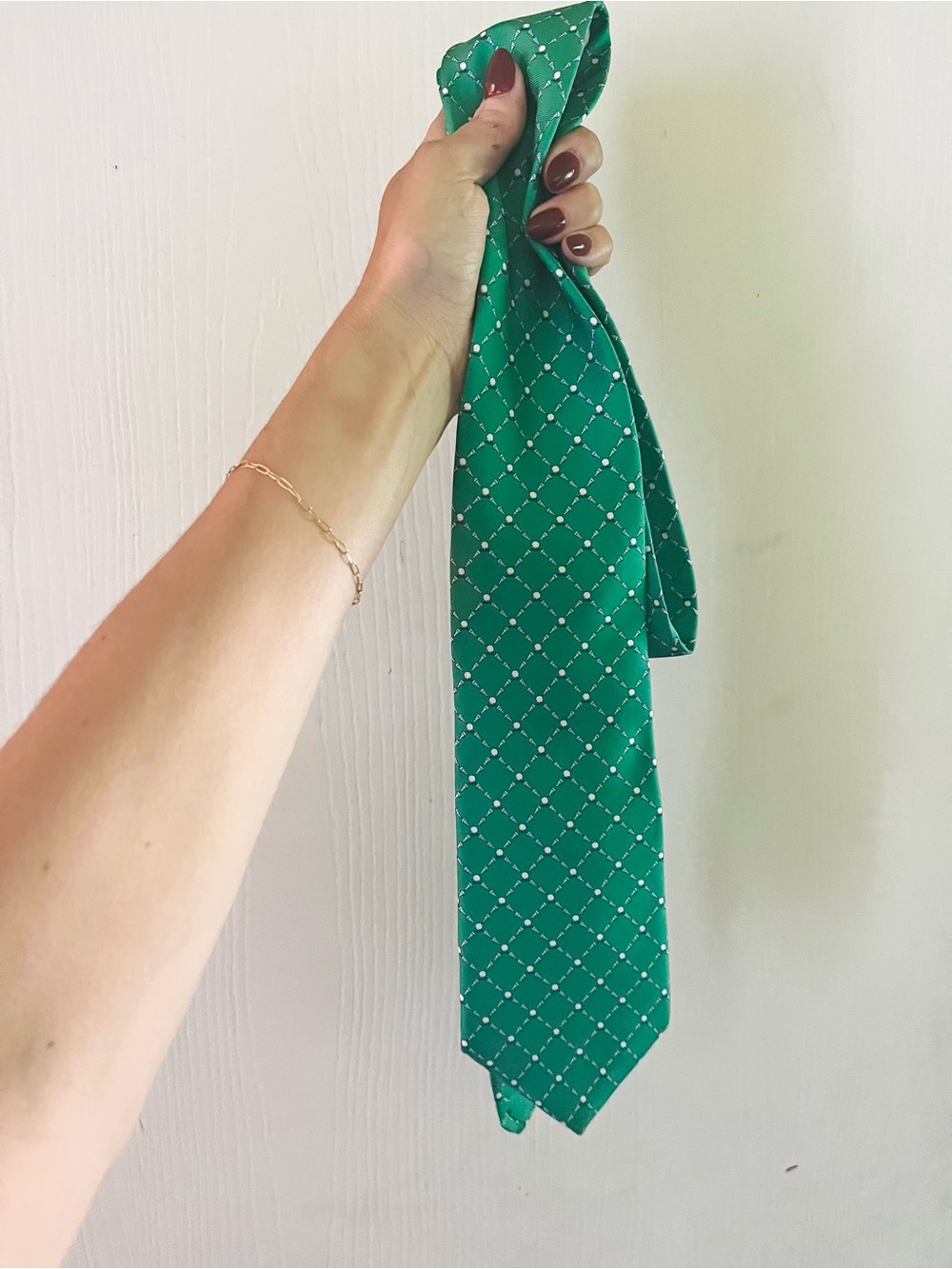 NWT Brooks Brothers Country Club Silk Made In Italy Green Golf Neck Tie